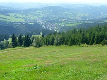 Pohled na Rokytnici a jej� sjezdovky