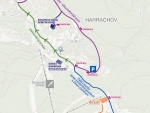 Mapa dopravního omezení při SP ve skicrossu